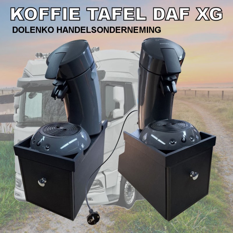 Kaffee Tisch für DAF XG - XG+ Modelle mit praktischer Schublade für Senseo Original