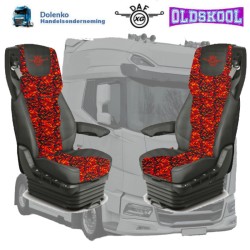 Seat covers suitable for DAF XG - XG+ - NG with Danish Plush center piece.