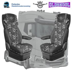 Seat covers suitable for DAF XG - XG+ - NG with Danish Plush center piece.