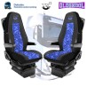 Seat covers suitable for VOLVO FH 4 - FH5 - FM 4 - ECO LEDER  with Danish Plush center piece.