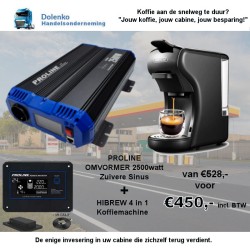 PROLINE INVERTER 24V-220V - 2500WATT + HIBREW 4 IN 1 COFFEE MACHINE