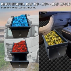 COFFEE TABLE DAF XG - XG+ DAF XF NG WITH CONVENIENT STORAGE DRAWER COVERED WITH DANISH PLUSH