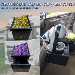 COFFEE TABLE DAF XG - XG+ DAF XF NG WITH CONVENIENT STORAGE DRAWER COVERED WITH DANISH PLUSH