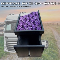COFFEE TABLE DAF XG - XG+ DAF XF NG WITH CONVENIENT STORAGE DRAWER COVERED WITH DANISH PLUSH