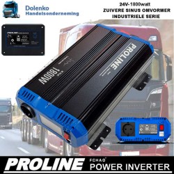 TRUCK OMVORMER 24V DC NAAR 220V AC - 1800W ZUIVERE SINUS + GRATIS AIR FRYER