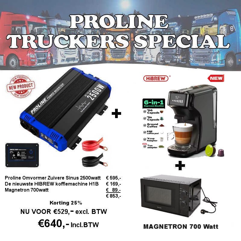 Truckers Special 2023 omvormer + Senseo + Magnetron