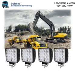 AANBIEDING LED WERKLAMPEN 12v-24v - 48w