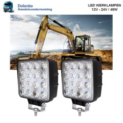 AANBIEDING LED WERKLAMPEN 12v-24v - 48w