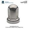 RVS wielmoerdop voor 32mm moer, Diameter 50mm, hoogte 65mm