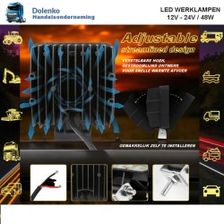 HERBSTANGEBOT PAKET 8 STÜCK LED-ARBEITSSCHEINWERFER 12v-24v - 48w