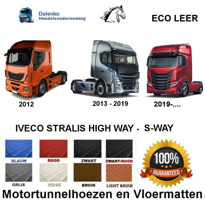 IVECO ECO LEATHER TUNNEL COVERS AND FLOOR MATS FULL COVERAGE