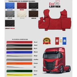 IVECO ECO LEATHER TUNNEL COVERS AND FLOOR MATS FULL COVERAGE