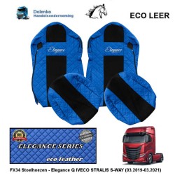 IVECO STRALIS S-WAY  ECO LEATHER- CHAIRCOVERS - ELEGANCE, (03.2019-03.2021) FX34-UX34