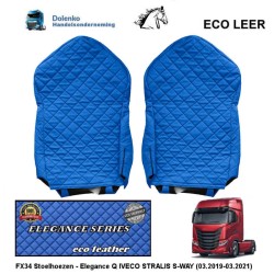IVECO STRALIS S-WAY  ECO LEATHER- CHAIRCOVERS - ELEGANCE, (03.2019-03.2021) FX34-UX34