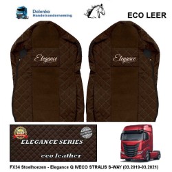IVECO STRALIS S-WAY  ECO LEATHER- CHAIRCOVERS - ELEGANCE, (03.2019-03.2021) FX34-UX34
