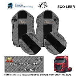 IVECO STRALIS S-WAY  ECO LEATHER- CHAIRCOVERS - ELEGANCE, (03.2019-03.2021) FX34-UX34