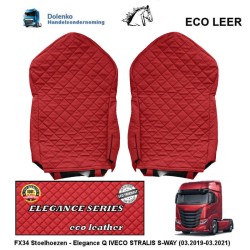 IVECO STRALIS S-WAY  ECO LEATHER- CHAIRCOVERS - ELEGANCE, (03.2019-03.2021) FX34-UX34