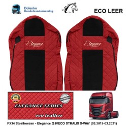 IVECO STRALIS S-WAY  ECO LEATHER- CHAIRCOVERS - ELEGANCE, (03.2019-03.2021) FX34-UX34