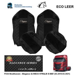 IVECO STRALIS S-WAY  ECO LEATHER- CHAIRCOVERS - ELEGANCE, (03.2019-03.2021) FX34-UX34