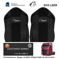 IVECO STRALIS S-WAY  ECO LEATHER- CHAIRCOVERS - ELEGANCE, (03.2019-03.2021) FX34-UX34
