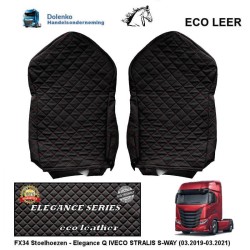 IVECO STRALIS S-WAY  ECO LEATHER- CHAIRCOVERS - ELEGANCE, (03.2019-03.2021) FX34-UX34