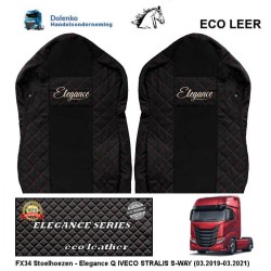 IVECO STRALIS S-WAY  ECO LEATHER- CHAIRCOVERS - ELEGANCE, (03.2019-03.2021) FX34-UX34