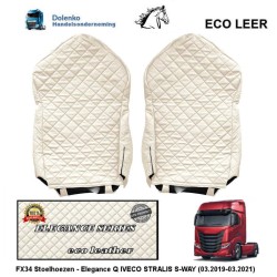 IVECO STRALIS S-WAY  ECO LEATHER- CHAIRCOVERS - ELEGANCE, (03.2019-03.2021) FX34-UX34