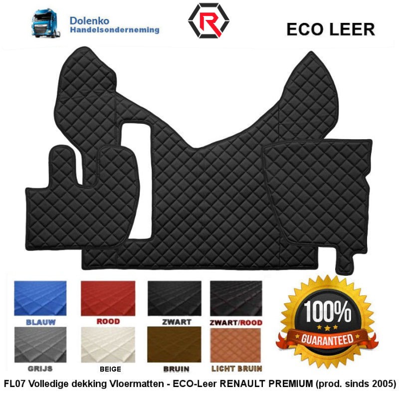 RENAULT PREMIUM (prod. 2005-2013) TUNNELCOVER AND FLOORMATS FL07-SM07