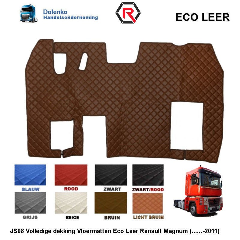 RENAULT MAGNUM (.......- 2011) ECO Leer Tunnelhoes en Vloermatten JS08-JM08