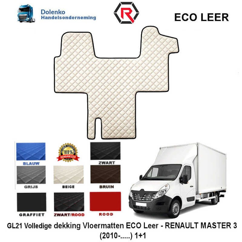 RENAULT MASTER 3 - OPEL MOVANO - NISSAN NV400  ECO LEDER BODENMATTEN (2010-.....) GL21-KL21