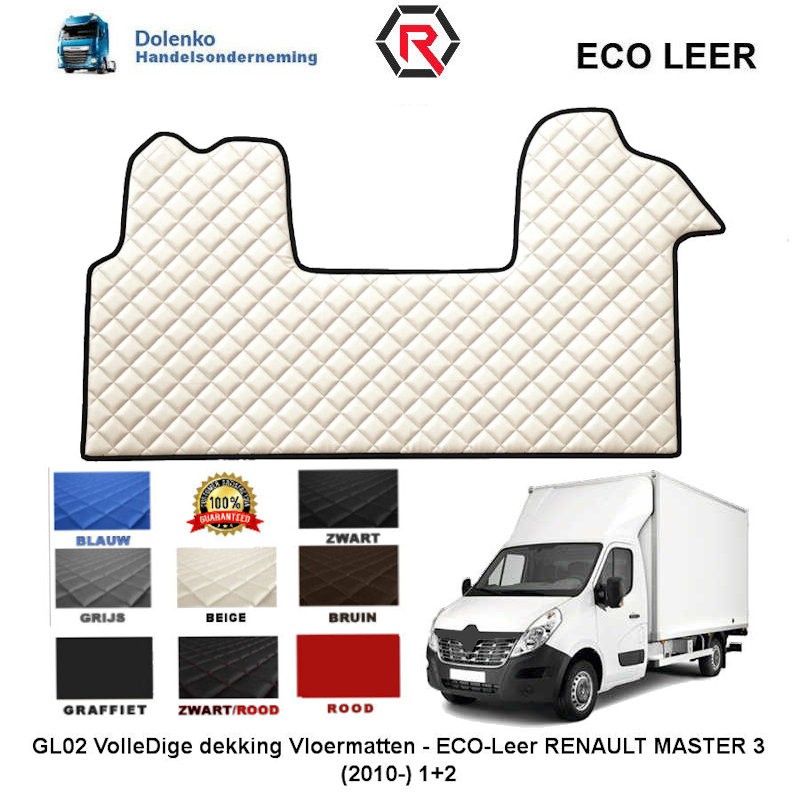 RENAULT MASTER 3 - OPEL MOVANO - NISSAN NV400  ECO LEDER BODENMATTEN (2010-.....) GL02-KL02