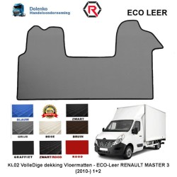 RENAULT MASTER 3 - OPEL MOVANO - NISSAN NV400 LUXE ECO LEER VLOERMATTEN (2010-.....) GL02-KL02