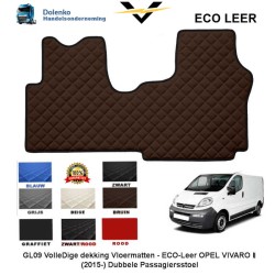 OPEL VIVARO II (2014-) 1+2 ECO LEATHER FLOOR MATS GL09-KL09