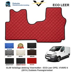 OPEL VIVARO II (2014-) 1+2 ECO LEATHER FLOOR MATS GL09-KL09