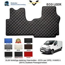 OPEL VIVARO II (2014-) 1+2 ECO LEATHER FLOOR MATS GL09-KL09