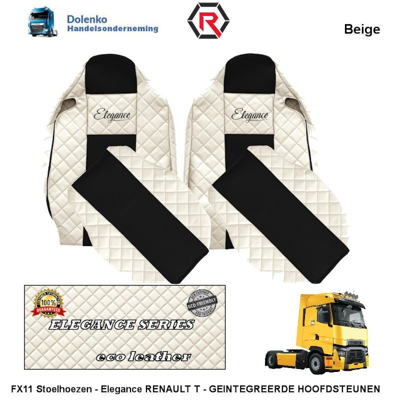 RENAULT T ECO LEDER - SITZBEZUGE - ELEGANCE, PROD. SINDS 2014 FX11-UX11