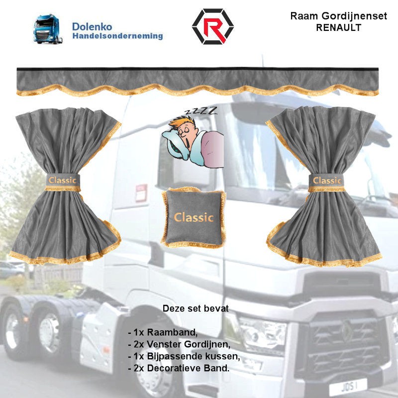 WINDOW CURTAIN SETS SUITABLE FOR RENAULT T - PREMIUM - MAGNUM