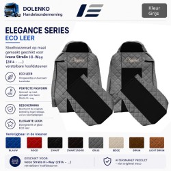 FX17-UX17 ECO LEATHER- CHAIRCOVERS - SUITABLE FOR IVECO STRALIS HI-WAY  ELEGANCE, PROD. SINDS 2014