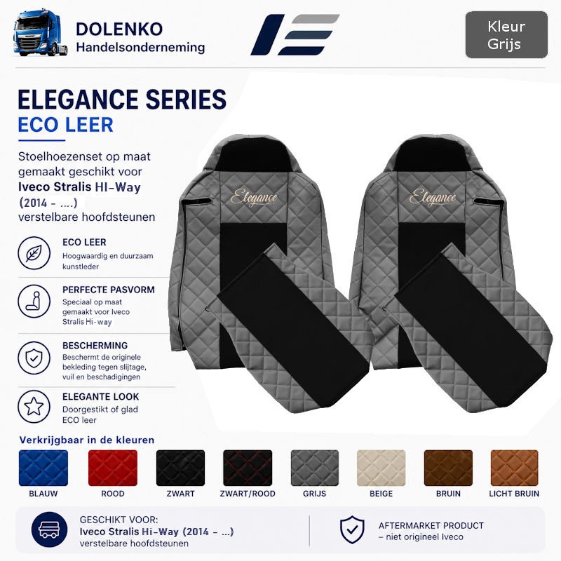 ECO LEDER - SITZBEZUGE - ELEGANCE, GEEIGNET FÜR IVECO STRALIS HI-WAY