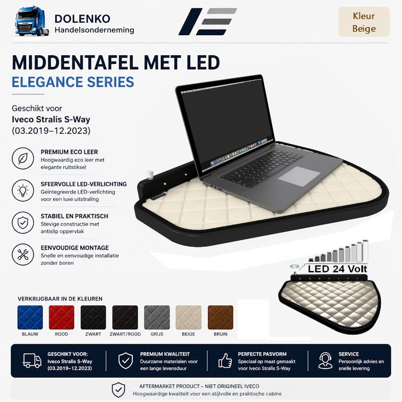 CENTER TABLE WITH LED SUITABLE FOR IVECO STRALIS S-WAY