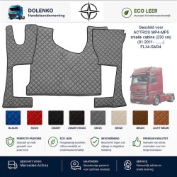 ECO LEATHER TUNNEL COVERS AND FLOOR MATS MERCEDES ACTROS MP4