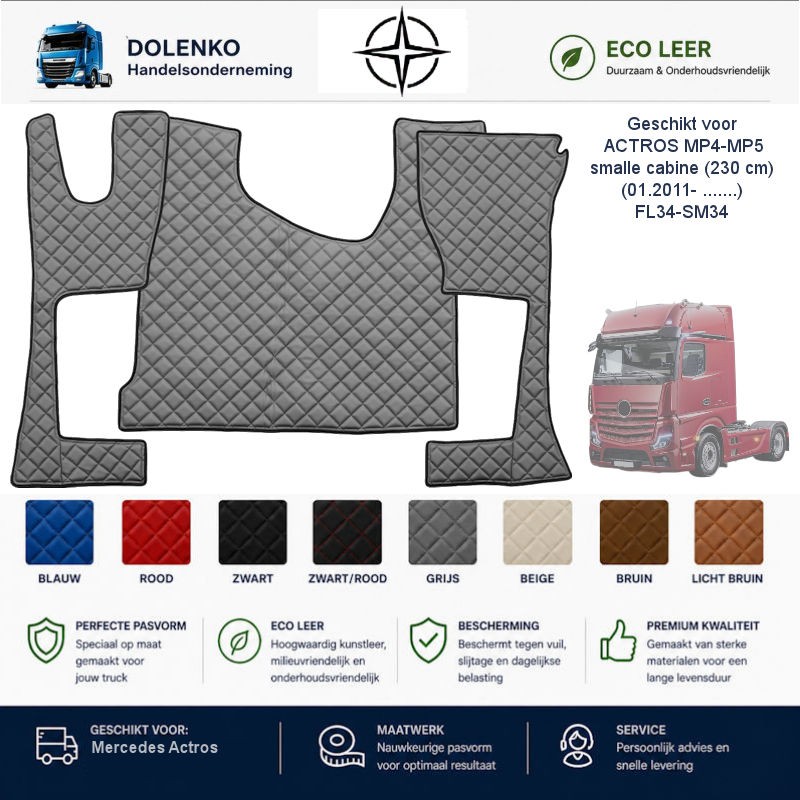FL34-SM34 GESCHIKT VOOR MERCEDES ACTROS MP4-MP5 SMALLE CABINE (230 CM)