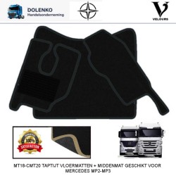 CMT20-MT18 TAPIJT VLOERMATTEN + MIDDENMAT GESCHIKT VOOR MERCEDES ACTROS MP2-MP3