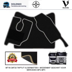 CMT20-MT18 TAPIJT VLOERMATTEN + MIDDENMAT GESCHIKT VOOR MERCEDES ACTROS MP2-MP3