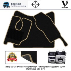 CMT20-MT18  TEPPICHBODENMATTEN + MITTELMATTE GEEIGNET FÜR MERCEDES ACTROS MP2-MP3