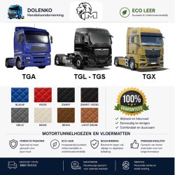 ECO LEDER TUNNELABDECKUNGEN UND FUSSMATTEN VOLLSTÄND PASSEND FUR MAN MODELLE