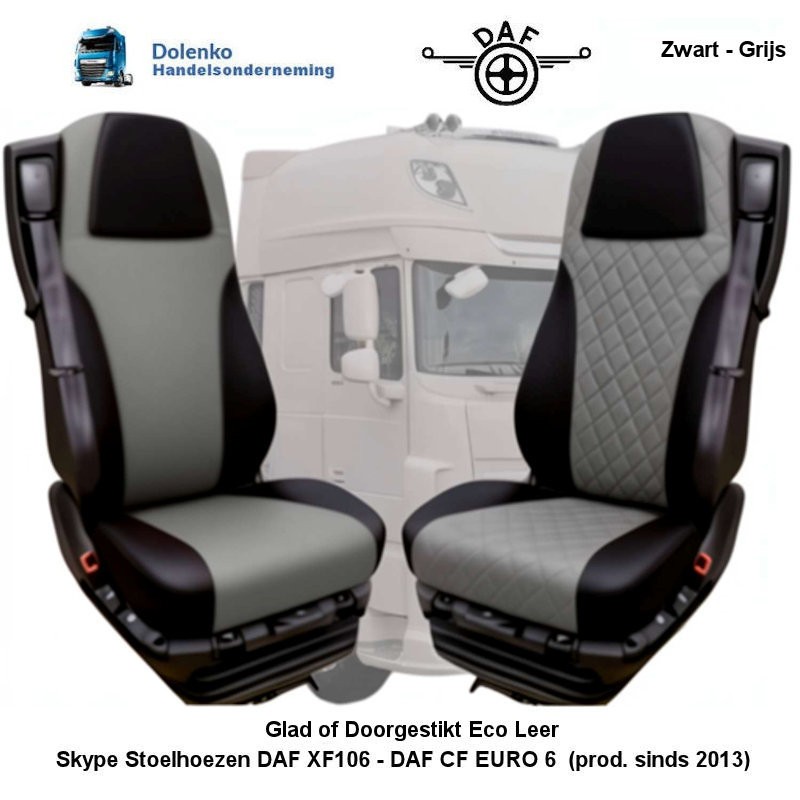 set vol leer stoelhoezen voor DAF XG - XG+ en XF NG - CF Euro 6