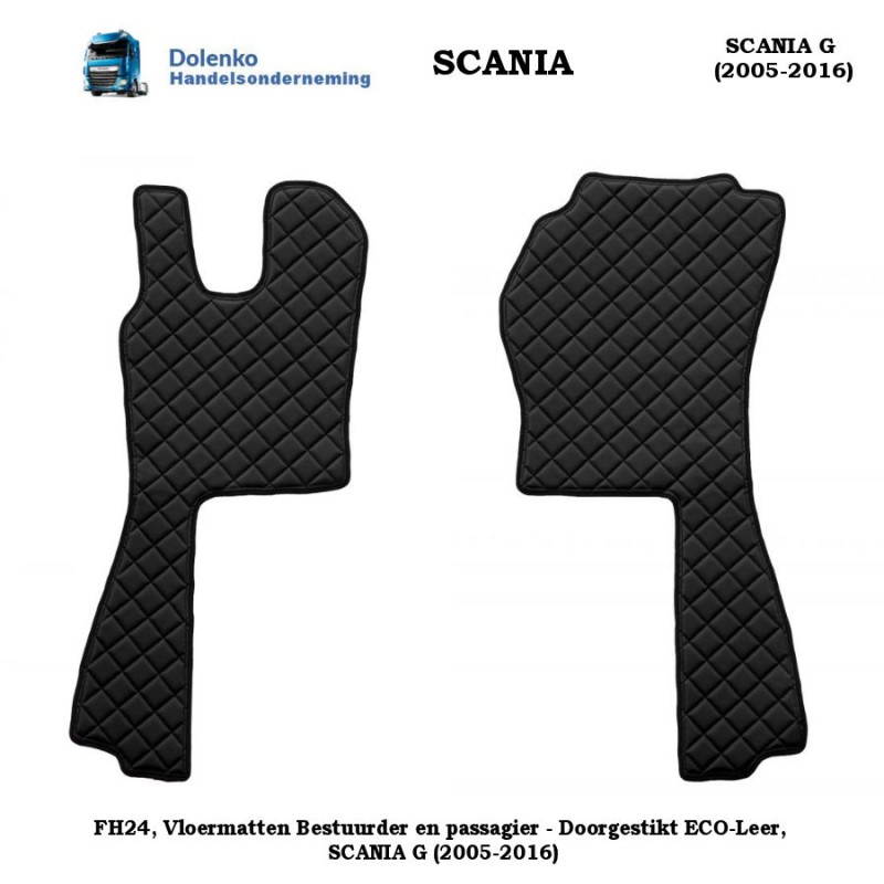 Abverkaufsartikel FH24 Fußmatten Set - Gesteppt ECO-Leder SCANIA G (2005-2016)