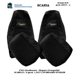 OPRUIMING FX23 Stoelhoezen - Elegance Doorgestikt  SCANIA R / S (prod. 1.2017-) STANDAARD STOELEN