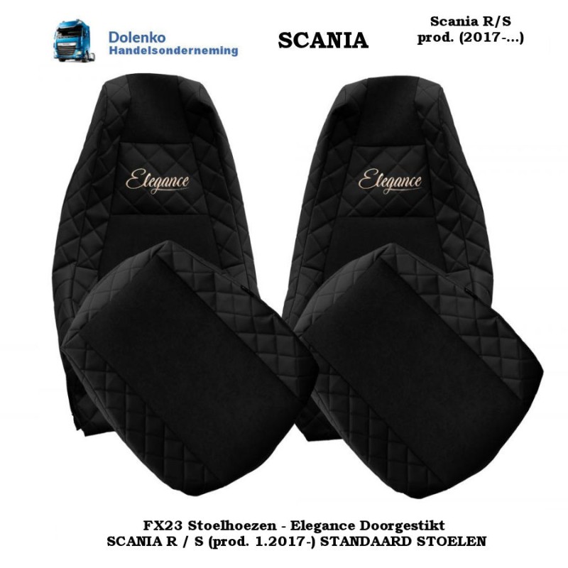 OPRUIMING FX23 Stoelhoezen - Elegance Doorgestikt  SCANIA R / S (prod. 1.2017-) STANDAARD STOELEN